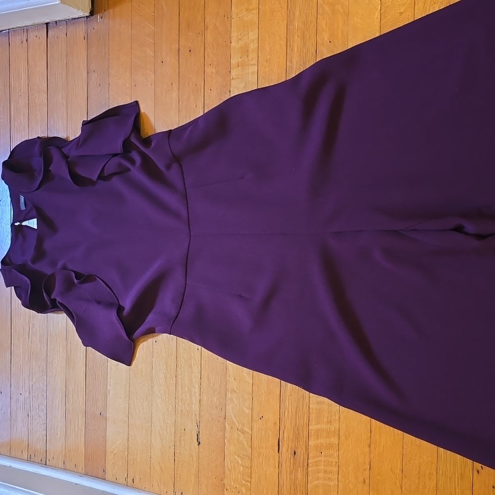julia jordan, Purple Ruffle Jumpsuit, Back Cut Out, EUC, Women's 6 - Picture 8 of 11